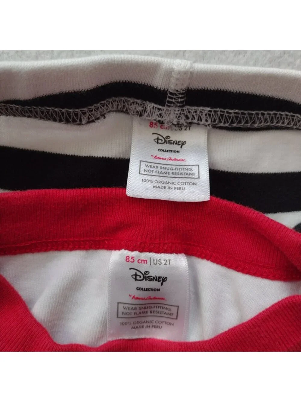 Hanna Andersson Disney Pajama Set 2T Mickey Mouse Organic Cotton Long Johns